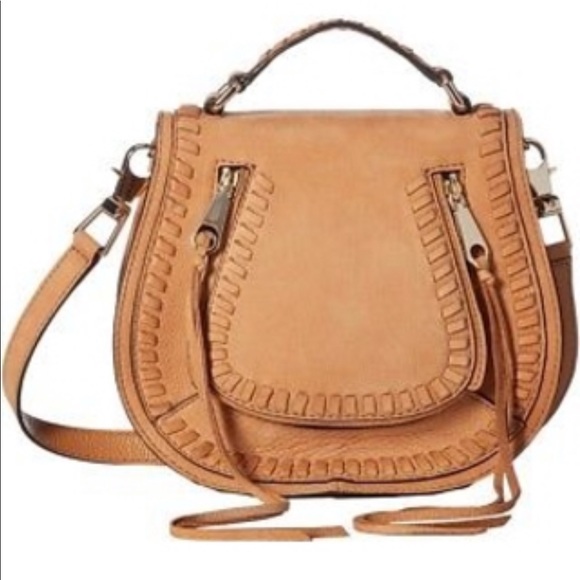 Rebecca Minkoff Handbags - Rebecca Minkoff Small Suede Saddle Bag in Acorn